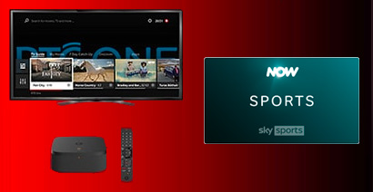 TV with Vodafone VTV box sports package and remote