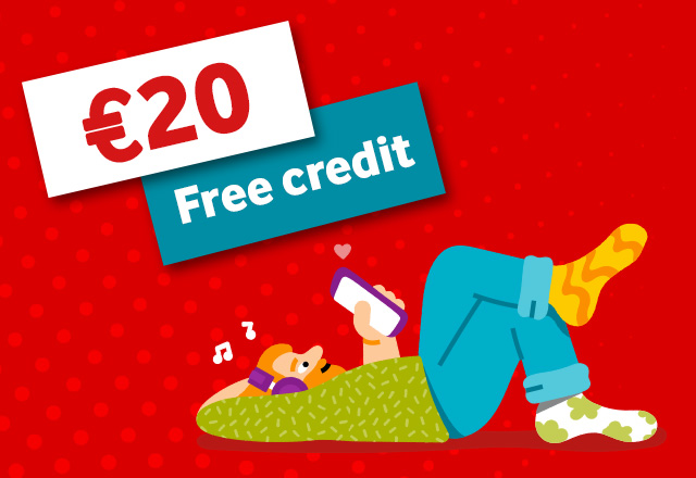 €20 Free credit with our Data Unlimited 5G plan