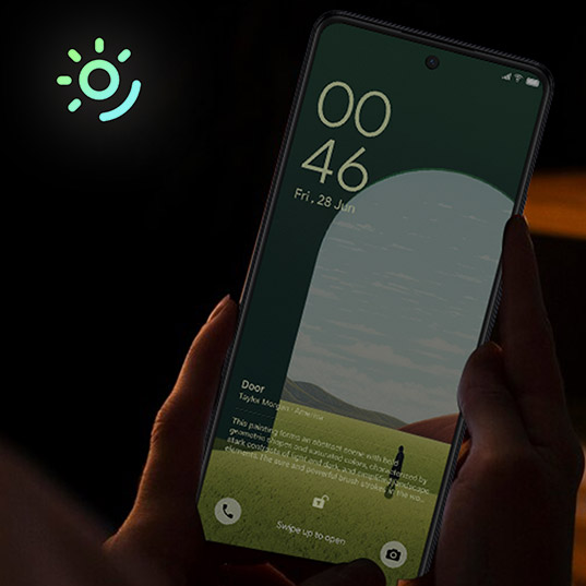 Phone viewed at night