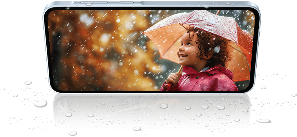 Image of young girl in the rain