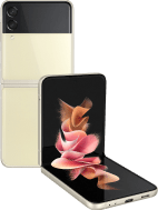 Galaxy Z Flip3 phone photo (Cream colour)