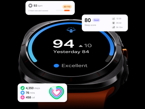 Health data shown on watch face