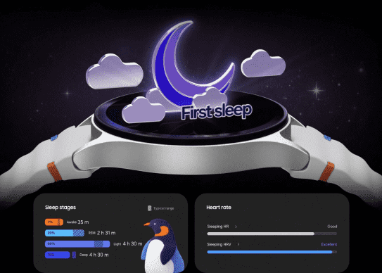 Watch showing sleep score